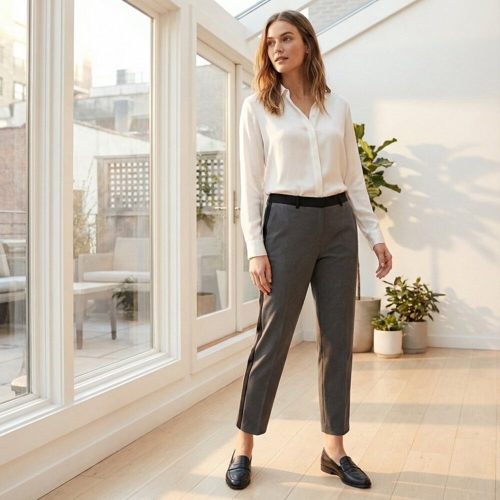 NWOT, George ,gray slacks with black stripe‎